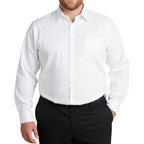 Mens Dress Shirts Long Sleeve Collared Stretch Solid Formal Wedding Dating Business Casual Button Down Shirt Pocket