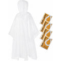Saphirose Disposable Rain Ponchos For Adults, 4 Pack Family Pack Clear Emergency Hooded Raincoat For Travel Camping