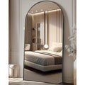 Antok Oversized Full Length Mirror With Stand, 81"X41" Arched Floor Mirror, Aluminum Frame, Wall Mounted/Leaning/Free Standing, Large Body Mirror For Bedroom Living Room Entryway Dressing Room,Black