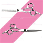 Hair Cutting Scissors Thinning Shears- Fcysy Professional Barber Sharp Hair Scissors Hairdressing Shears Kit With Haircut Accessories In Leather Case For Cutting Styling Hair For Women Men Pet- 7 Pcs