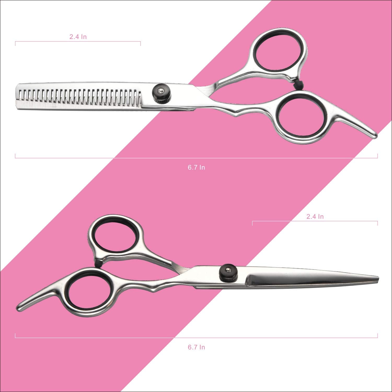 Hair Cutting Scissors Thinning Shears- Fcysy Professional Barber Sharp Hair Scissors Hairdressing Shears Kit With Haircut Accessories In Leather Case For Cutting Styling Hair For Women Men Pet- 7 Pcs
