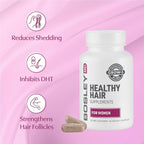 Bosleymd Women’S Healthy Hair Growth Supplements For Thicker, Fuller Hair– Dht-Blocking Botanicals With Biotin, Niacin, Zinc & L-Lysine – Rich In Vitamins & Minerals – 60 Capsules (2-Month Supply)