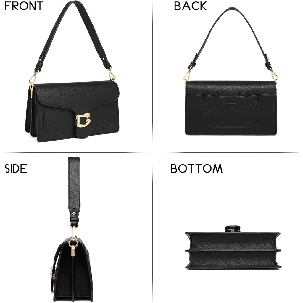 Crossbody Bags For Women Trendy - Small Cross Body Purse Shoulder Bag Leather Handbags Evening Clutch With 2 Straps | 2 Detachable Straps