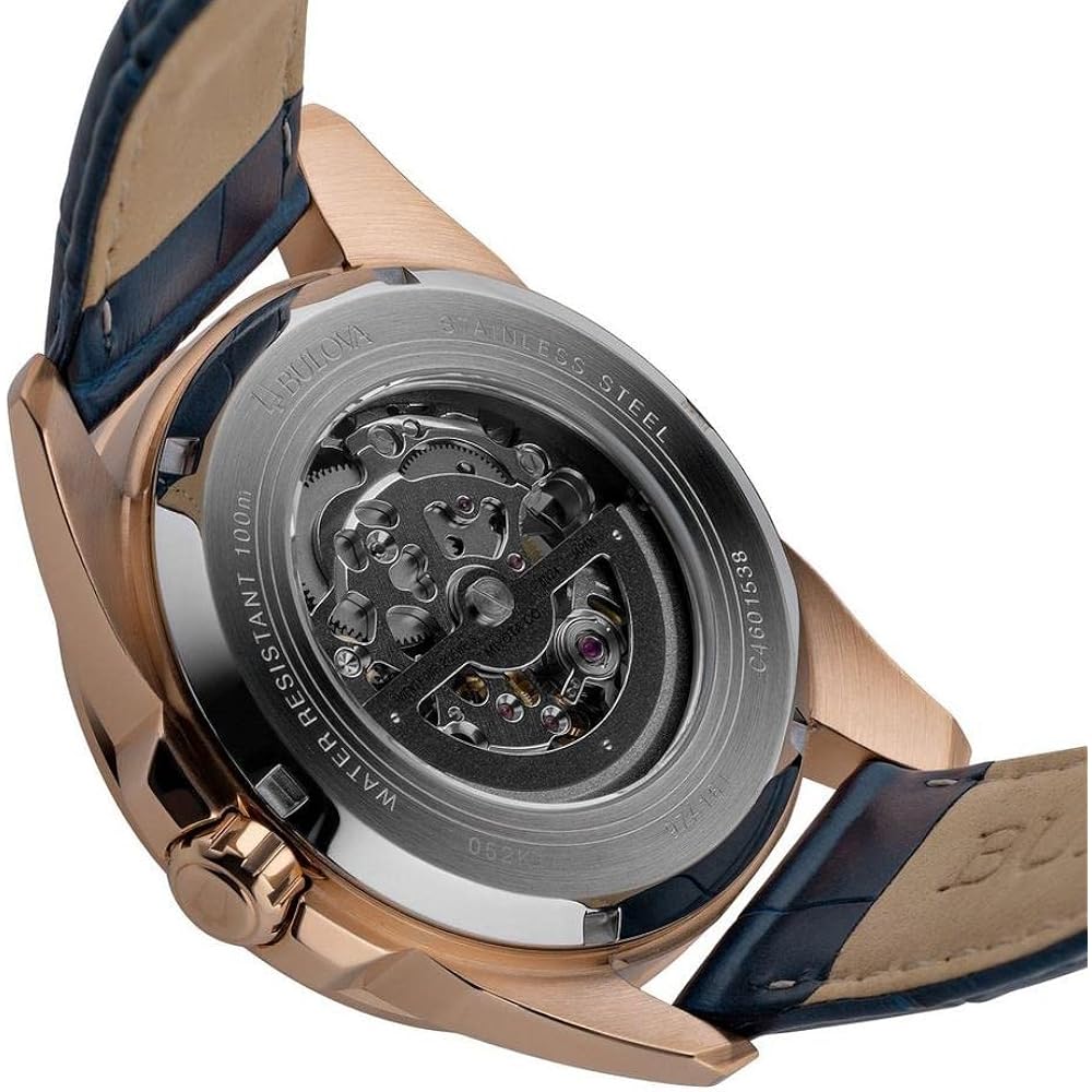 Bulova Men'S Classic Sutton 3-Hand 21-Jewel Automatic Watch, 42 Hour Power Reserve, Skeleton Dial, Luminous Hands, 100M Water Resistant, 43Mm