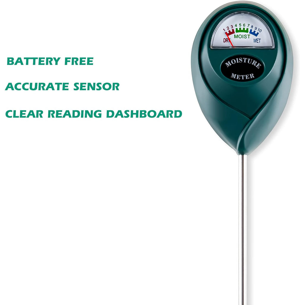 Soil Moisture Meter For House Plants, Plant Water Meter,Plant Moisture Meter For House Plants And Outdoor Plants, No Batteries Required (Green)