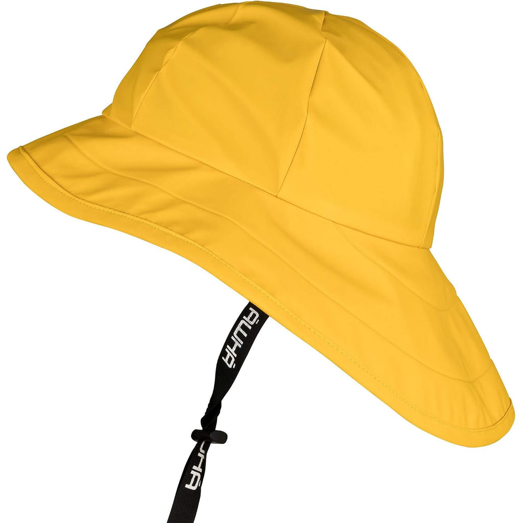 Souwester, Rain Hat - Waterproof Cap with Wide Brim and Earflaps Yellow