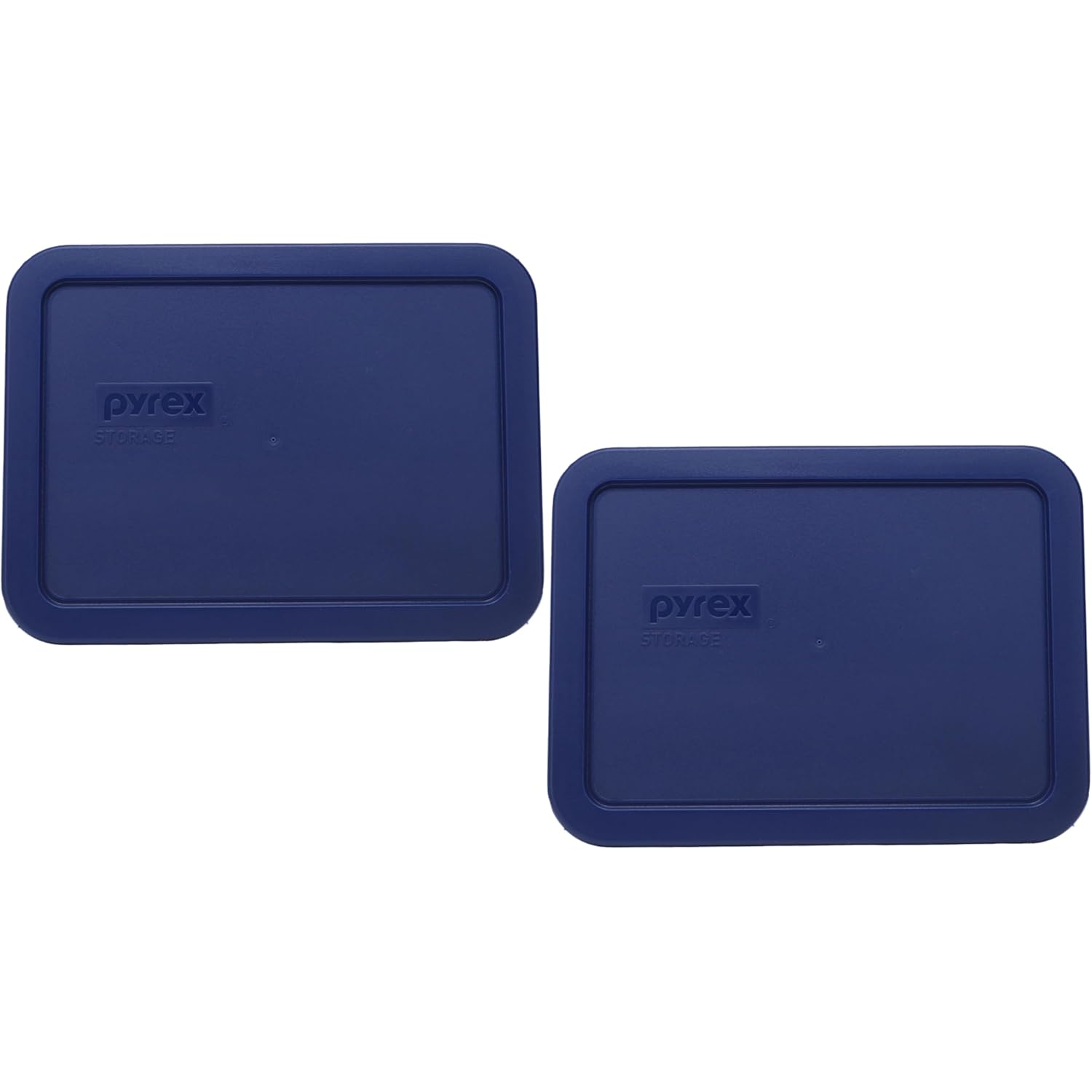 Pyrex 7210-Pc (3-Cup) Blue Food Storage Lid (2-Pack) - Made In Usa | Bpa-Free Plastic | Rectangle Shape | Replacement Cover | Designed For 7210 Glass Dish | Dishwasher Safe