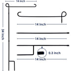Garden Flag Stand, Thickened Pole Sturdy Straight Premium Metal Yard Flag Holder Weather-Proof Flagpole Seasonal Garden Flag, Christmas Garden Flag, Outdoor Decor Decoration