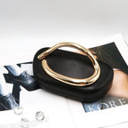 Acrylic Clutch Purse For Women Classic Round Acrylic Evening Handbag Vintage Metal Handlebars Bag For Wedding Party Prom