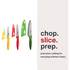 Zyliss 3 Piece Knife Value Set - Kitchen Knife Set - Kitchen Knife Set with Sheath Covers - Includes Paring, Serrated Paring & Utility Knives - Stainless Steel