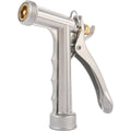 Garden Hose Nozzle, Water Hose Sprayer Nozzle With Threaded Front | Full Size Zinc Metal Pistol Grip High Pressure Nozzle, Adjustable Spray Water Flow For Watering, Washing, Cleaning (1 Pack)