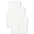 Amazon Essentials Men'S Slim-Fit Ribbed Tank Top, Pack Of 2