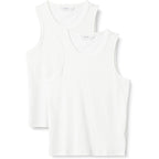 Amazon Essentials Men'S Slim-Fit Ribbed Tank Top, Pack Of 2
