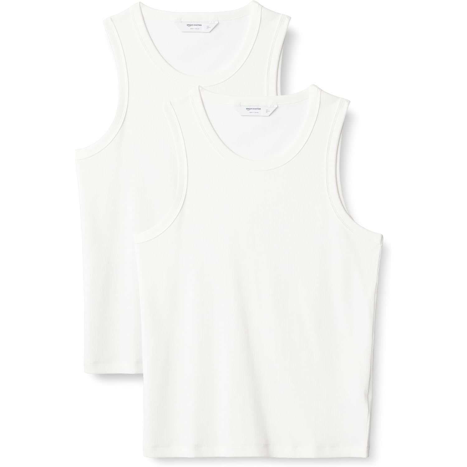 Amazon Essentials Men'S Slim-Fit Ribbed Tank Top, Pack Of 2