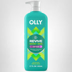 Olly Revive Body Wash With Magnesium, Electrolytes & Vitamin B12– Nourishing Cleanser For Skin Barrier Repair, Deep Hydration, Refreshing Nerolidew Scent, 17 Oz