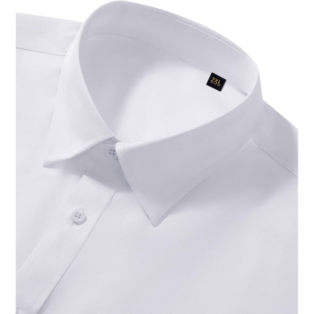 Men’S Wrinkle Free Dress Shirts Regular Fit Long Sleeve Non Iron Business Casual Wedding Stretch Button Down Shirt