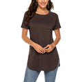 Newchoice Women's Short Sleeve Tunic Tops Casual Round Neck Loose Summer Basic Shirts with Pockets