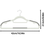 60 Pack Heavy Duty Plastic Hangers, Non Slip Clothes Hangers With Rubber Pads And 360° Hook - Thin Space Saving Hanger, Closet Organizer For Shirt, Pants, Suit, Skirt,Coat - Gray