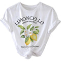 SweatyRocks Women's Lemon Shirts Letter Fruit Printed Graphic Tees Short Sleeve Casual T-Shirt White