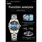 Opk Women Watches Business Dress Female Watch Stainless Steel Easy To Read Small Ladies Wrist Watch Luminous Waterproof Lady Watches