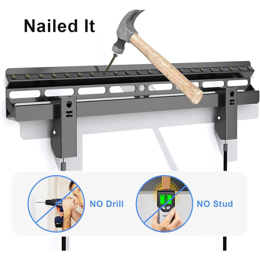 Suptek Studless Tv Wall Mount For Most 23-60 Inch Tvs Up To 99 Lbs, Low Profile No Drill Tv Mount, Drywall Bracket With Max Vesa 400X400Mm, No Stud, No Drill, Easy Install, Mf8