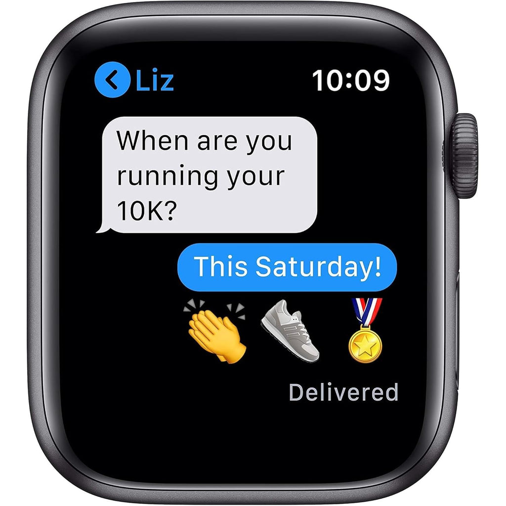 Apple Watch Series 6 (Gps, 44Mm) - Space Gray Aluminum Case With Black Sport Band (Renewed)