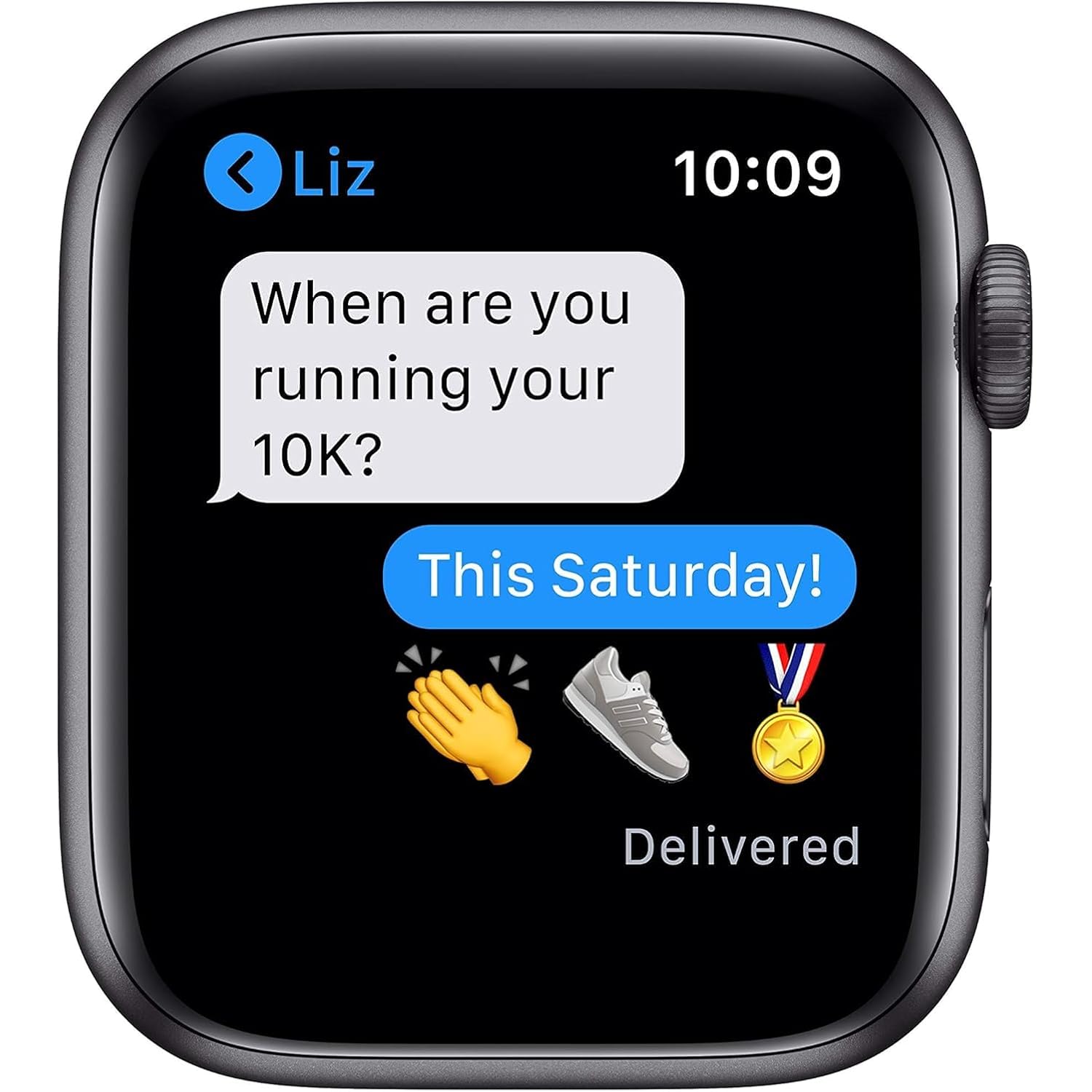 Apple Watch Series 6 (Gps, 44Mm) - Space Gray Aluminum Case With Black Sport Band (Renewed)