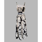 Chicme Summer Dresses For Women 2026 Sleeveless Casual Boho Maxi Dress Square Neck Cut Out Floral A Line Dress