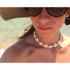 Nackiy Handmade Sea Shell Necklace for Women Summer Adjustable Natural Shell Collar Necklace