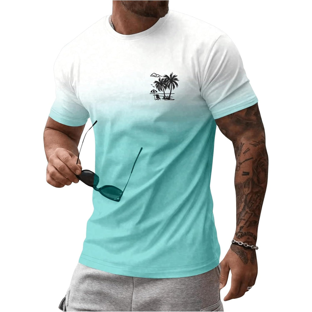 Soly Hux Men'S Short Sleeve Graphic Tees Summer Crewneck Top Shirt Beach Vacation T-Shirts