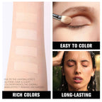 4 Colors Vanilla Nude Eyeshadow Palette, Light Beige Pink Ivory White Quads, Matte & Shimmer Soft Blendable Eye Shadow, Natural Everyday Makeup For Mature Skin, Vegan, Sombras De Ojos