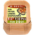 7.5 Inch Air Fryer Parchment Paper Liners Square,150 Pcs Non-Stick &Oil-Proof Air Fryer Liners Disposable For 2-5 Qt Frying,Baking,Roast | Less Mess,Air Fryer Pparchment Paper Liners,Frying,Baking ,Roast
