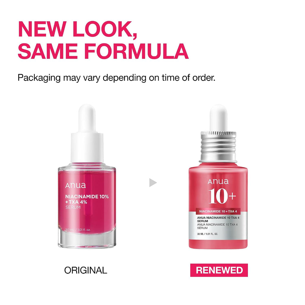 Anua Niacinamide 10 + Txa 4 Serum, Dark Spot Care, Hyaluronic Acid, Tranexamic Acid, Lightweight & Hydrating All-In-One Daily Facial Serum For Glass Skin, Korean Skincare, 1.01 Fl.Oz