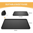 Silicone Coffee Mat, 24''X16'' Bar Mat With Detachable Dish Drying Mat - Fits Under Coffee Maker & Dish Rack