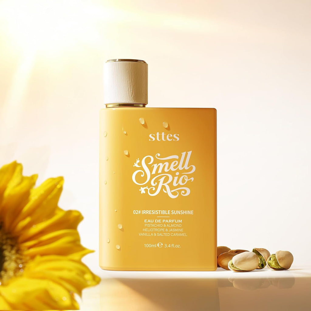 Perfume 02# Irresistible Sunshine For Women - Pistachio, Vanilla & Salted Caramel Eau De Perfume 100Ml (3.4Fl Oz) Sweet Gourmand Caramel Vanilla Fragrance (Evolution Of 602)