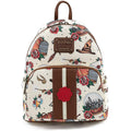 Loungefly Harry Potter Tattoo Art Cream Color Womens Double Strap Shoulder Bag Purse