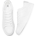 Women'S Fashion Sneakers Pu Leather Casual Shoes White Tennis Low Top Shoes Womens Lace Up Sneakers