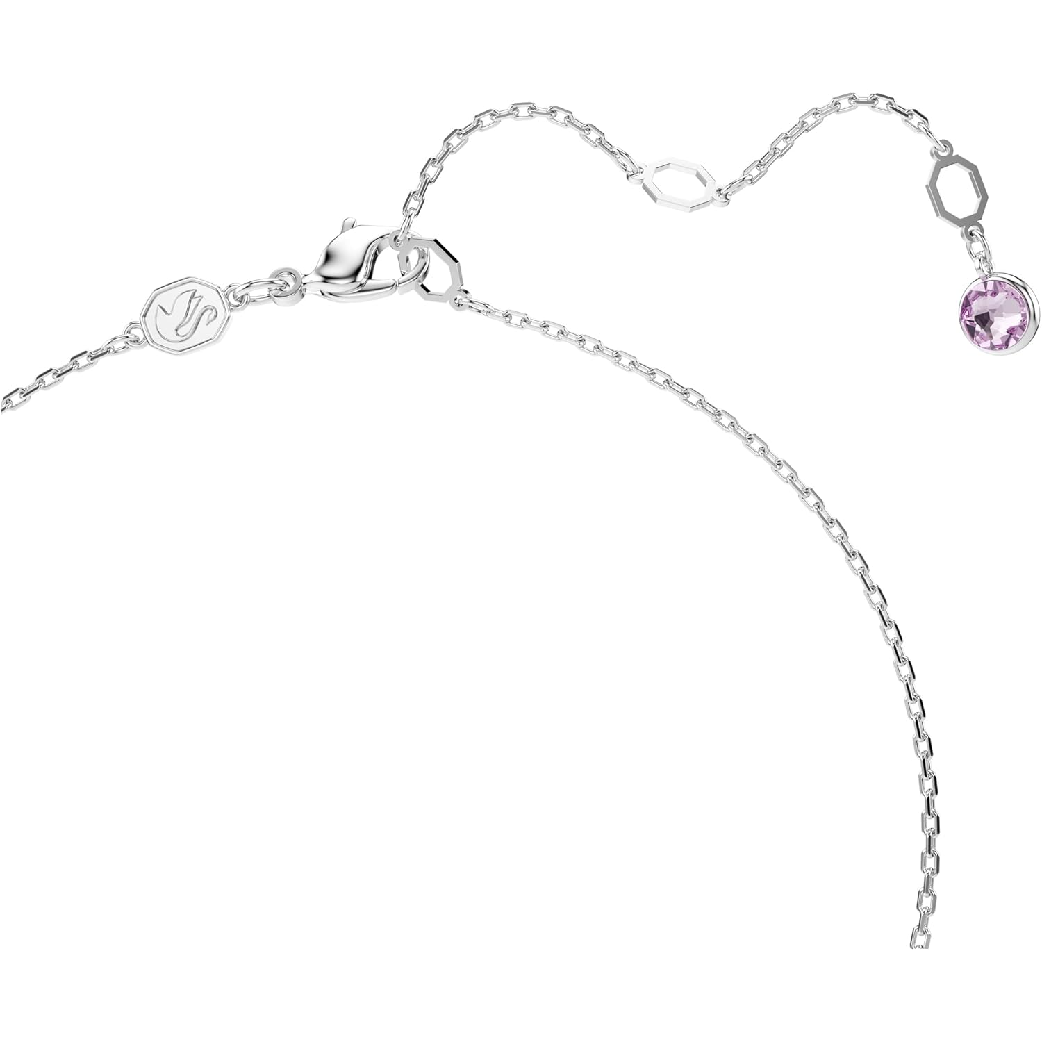 Swarovski Gema Y Pendant, Mixed Cuts, Multicolored, Rhodium Finished