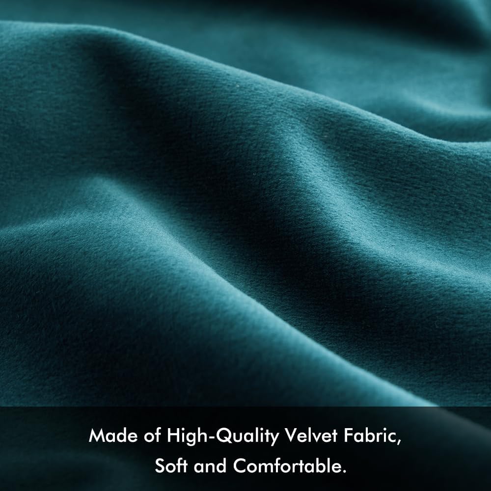Miulee Velvet Throw Pillow Covers 18X18 Inch, Pack Of 2 - Teal, Super Soft Decorative Square Cushion Cases Modern Luxury Home Decor For Sofa, Couch, Bed, Chair