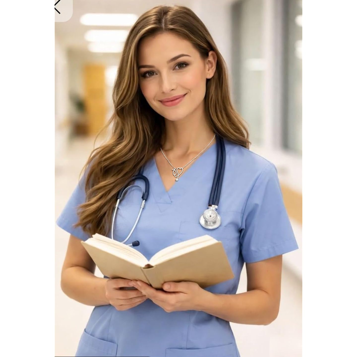 Nurse Appreciation Gifts - Nurses Week Gifts 2026 for Women - Sterling Silver Stethoscope Necklace for Nurse New Nurses Nursing Students Graduation Gift