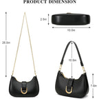 KKXIU Small Shoulder Bag for Women - Crescent Bag Small Purses for Women Trendy Vegan Leather Purse with Removable Strap