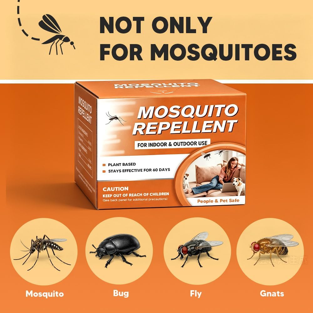 Scfkaof Mosquito Repellent Outdoor Patio, Mosquito Deterrent For Yard, Indoor Mosquito Repellent Balls, Mosquito Repeller For Patio, Keep Mosquito Away, Covers 120 Sq. Ft, 60 Days Protection-8 Packs