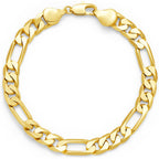 14K Gold Bracelets for Women & Men Trendy Dainty 7mm Figaro Bracelet for Men Hypoallergenic Gold Chain Bracelet for Women Jewelry Gifts