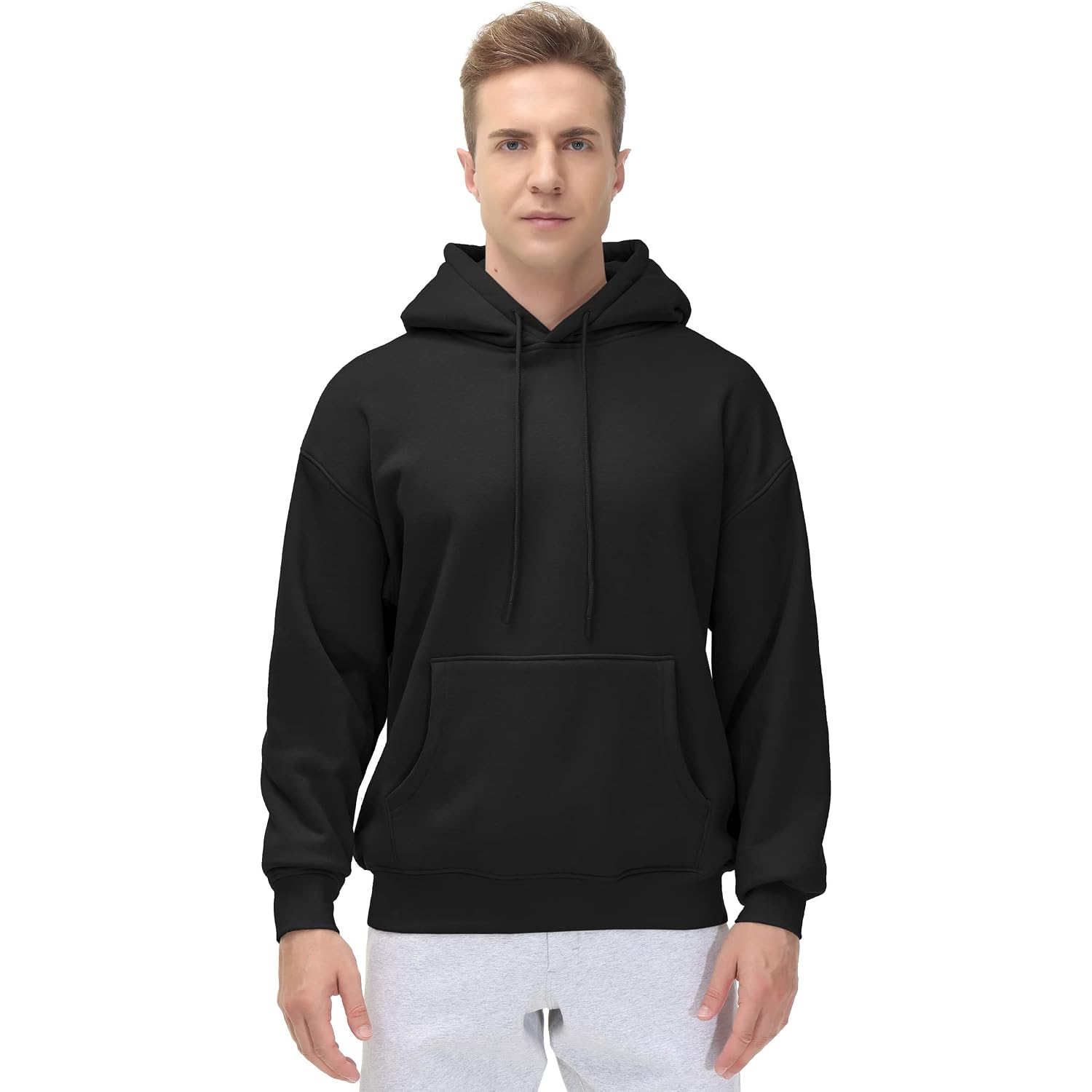 The Gym People Men'S Fleece Pullover Hoodie Loose Fit Hooded Sweatshirt | Warm Plush Lining, Hooded Sweatshirt With Pockets, Soft Fabric, Pullover Hoodie For Work, Travel