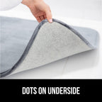 GORILLA GRIP® Memory Foam Bath Rugs, Soft Absorbent Velvet Bathroom Mats, Durable Dots on Underside, Machine Washable Bathmat, Carpet Rug Room Decor for Shower Floor, 24x17 Mat, Graphite Gray