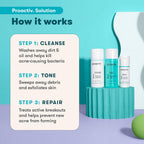 Proactiv 3 Step Acne Treatment - Benzoyl Peroxide Face Wash, Repairing Acne Spot Treatment For Face And Body, Exfoliating Toner - 30 Day Complete Acne Skin Care Kit