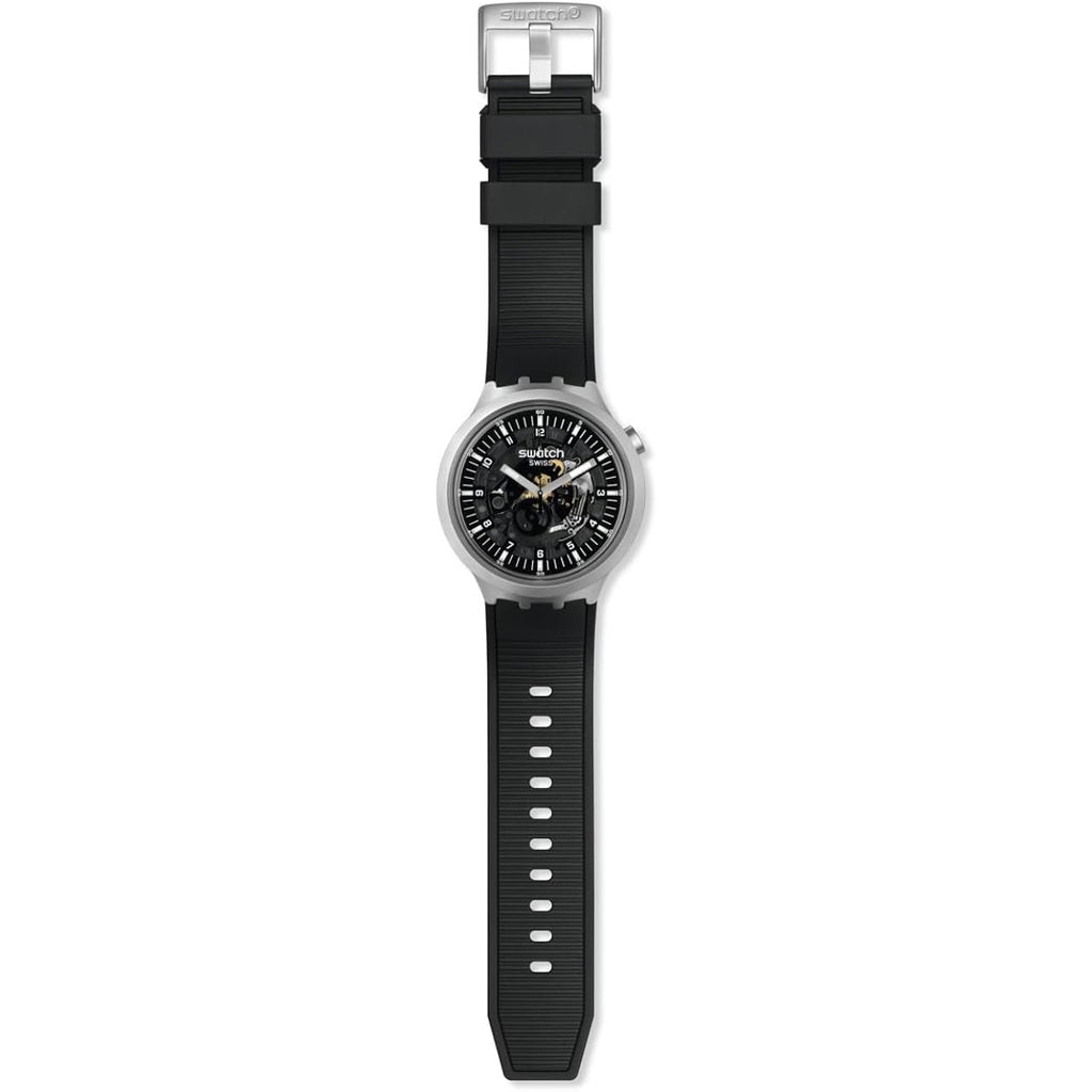 Swatch Big Bold Irony Lacquered Unisex Watch Casual Polymer Black Automatic Waterproof Dark Irony