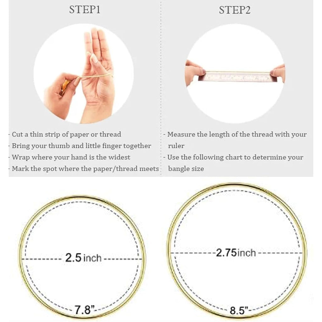 Glossy Thin Round Bangle Bracelet Set for Women, Set of 7