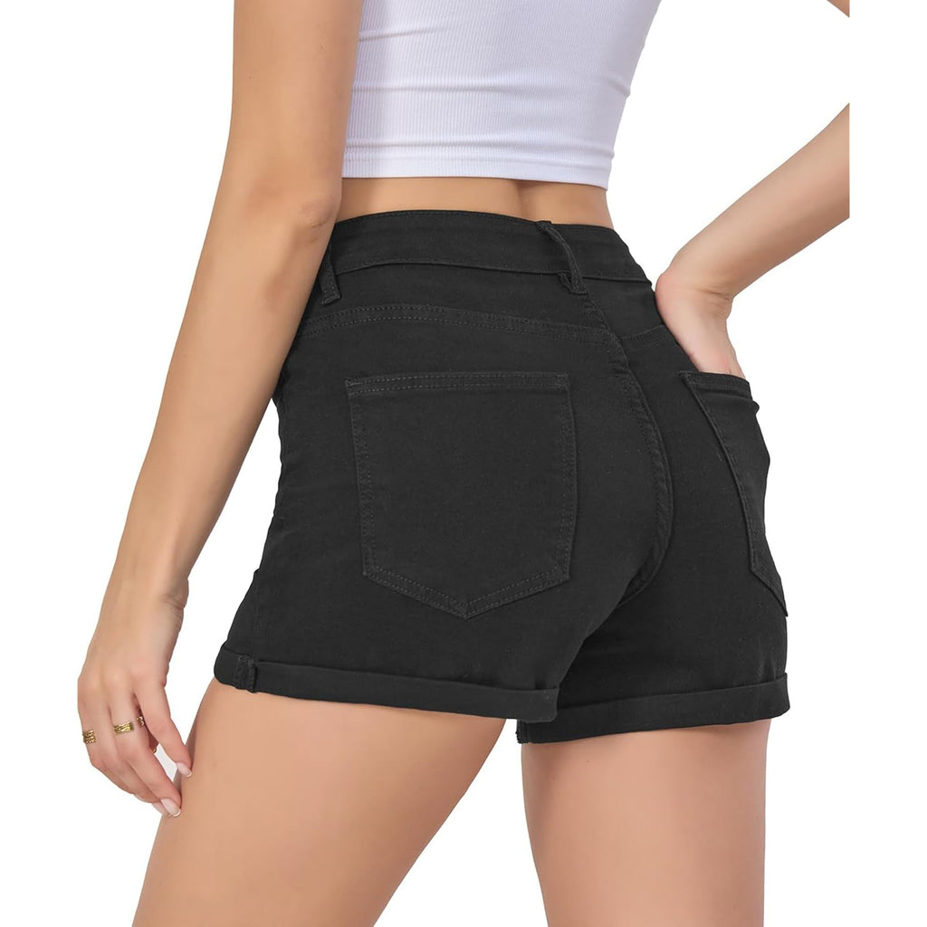 Jean Shorts Womens High Waisted Stretch Summer Shorts for Women Trendy 2026 Outfits Casual Frayed Denim Shorts