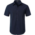Jemitop Men'S Stretch Wrinkle Free Short Sleeve Texture Shirt Lightweight Summer Button Down Shirts For Beach Vacation